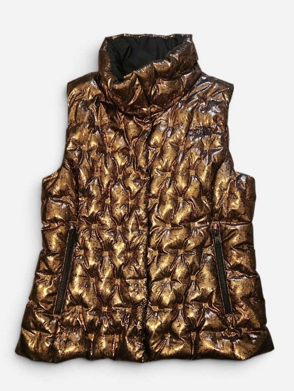 The North Face Halladown Metallic Copper Down Puffer Vest Women’s M
